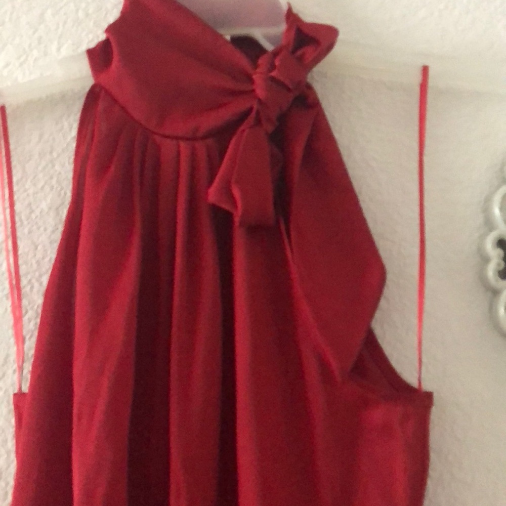 💥💥sale💥💥Silk red neck-tie halter neck like top